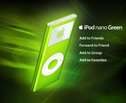 iPod Nano Green auf MySpace
